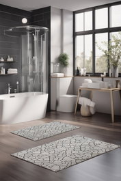 Mijölnir Juego de Alfombrillas de Baño CT-5348 de 2 Piezas Multicolor
